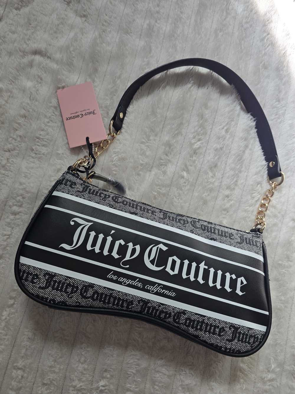 Juicy Couture Black Logo Shoulder Bag